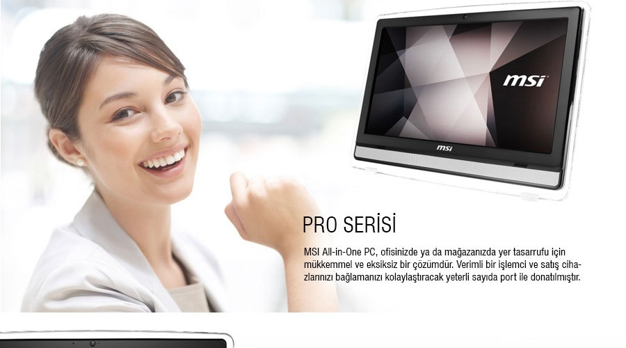 Msi 21.5 Pro 22E All in One Pc - Msi 7M-049XTR i5-7400 8Gb 1Tb FD AiO